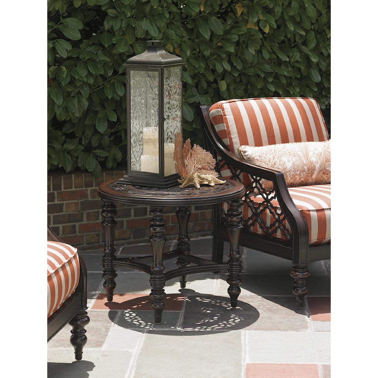 Tommy Bahama Outdoor Living Black Sands Outdoor Round End Table