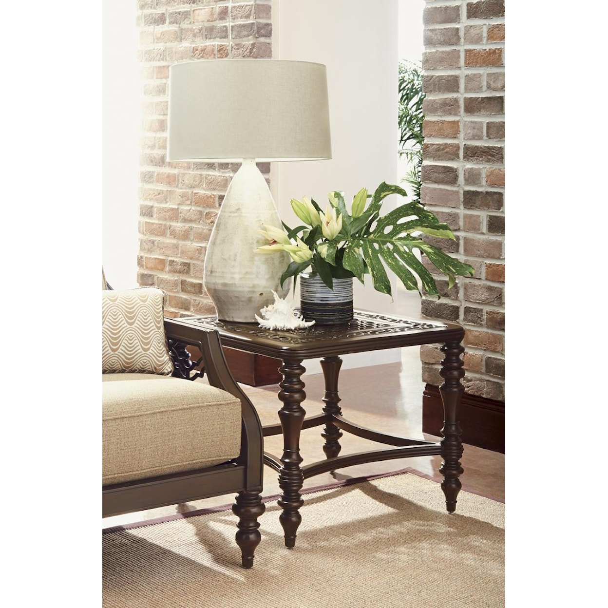 Tommy Bahama Outdoor Living Black Sands Outdoor Square End Table