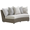 Tommy Bahama Outdoor Living Cypress Point Ocean Terrace Outdoor Armless Sofa w/ Scatterback Cushions