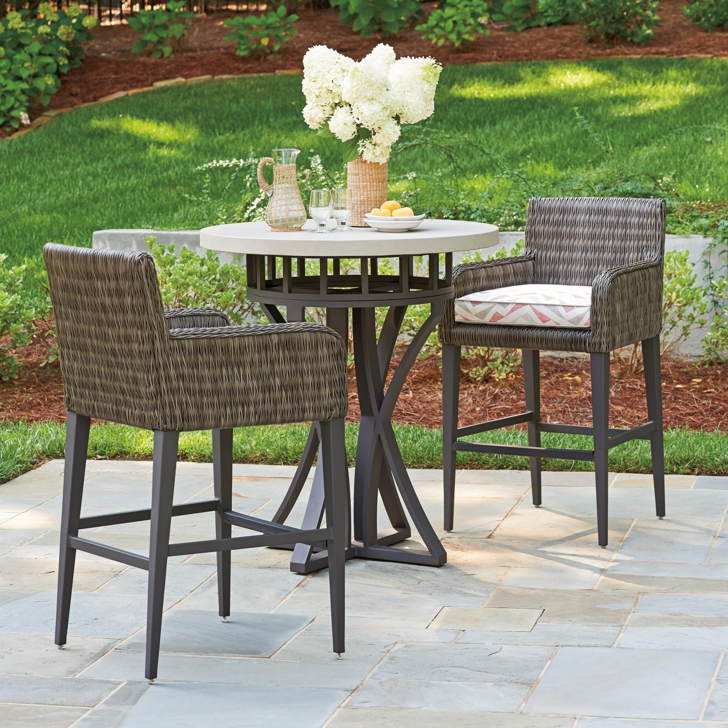 small outdoor pub table set