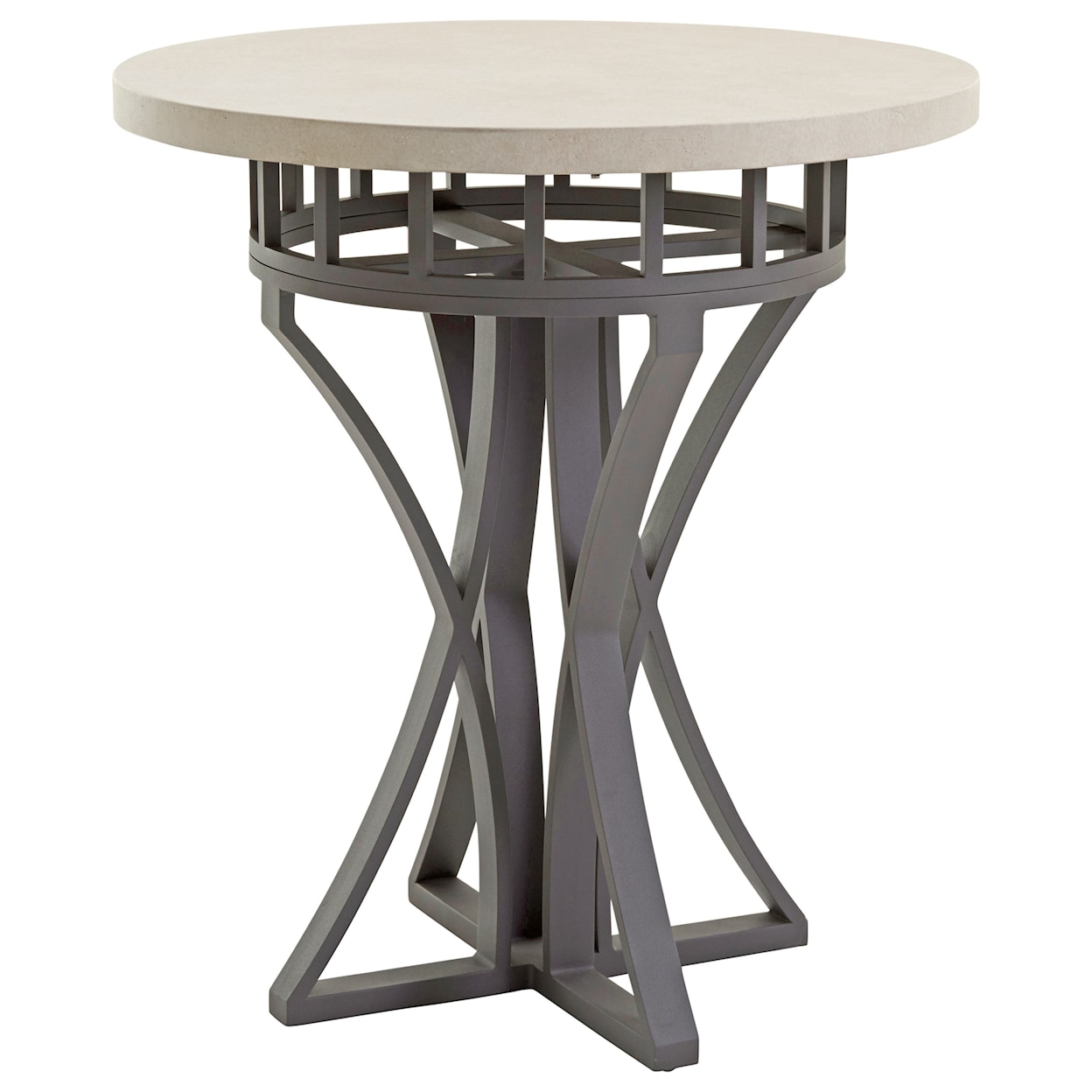 Tommy Bahama Outdoor Living Cypress Point Ocean Terrace Outdoor Adj Bistro Table w/ Weatherstone Top