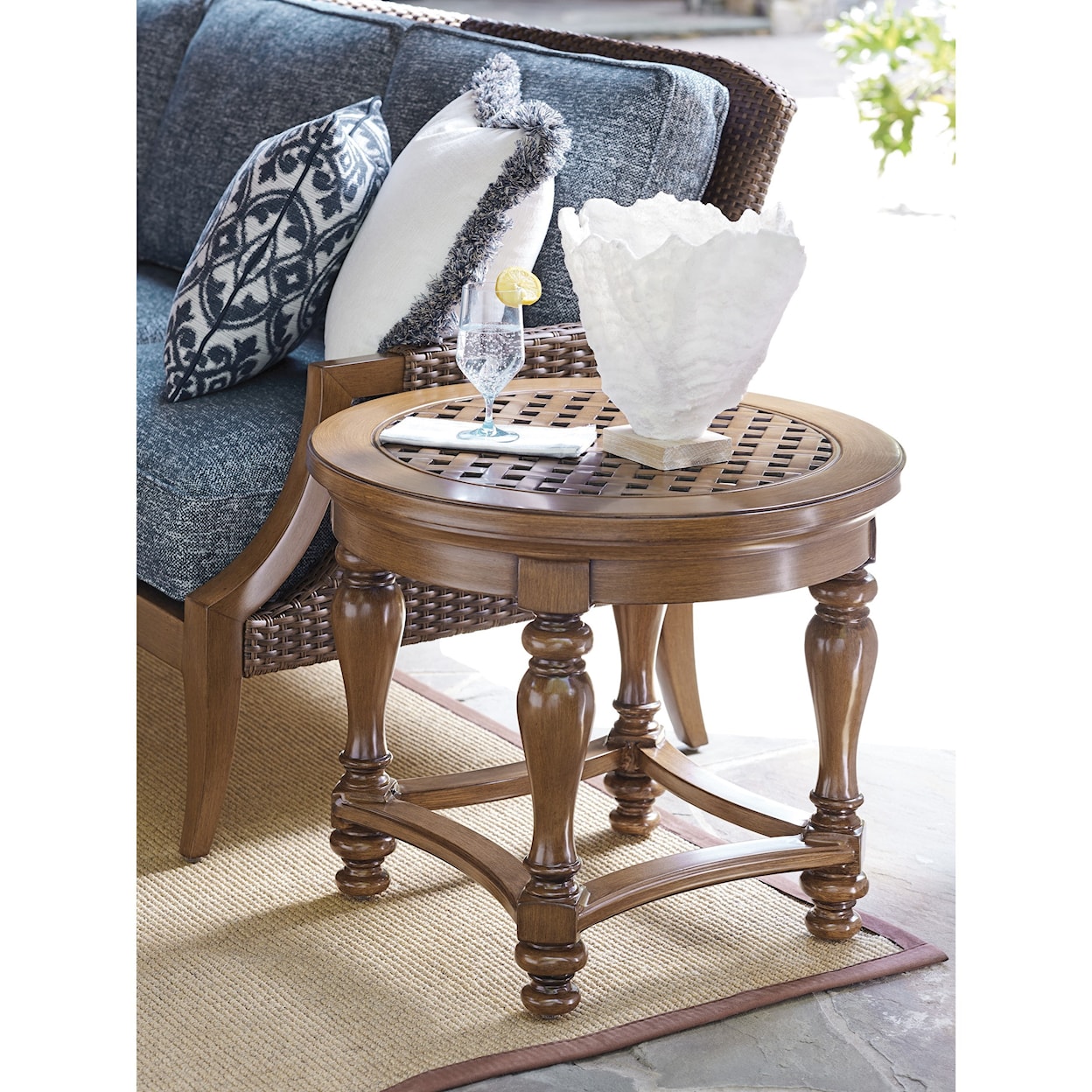 Tommy Bahama Outdoor Living Harbor Isle Round End Table