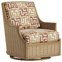 Boho Tropical Outdoor Swivel Glider Chair