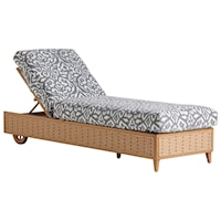 Boho Tropical Outdoor Upholstered Chaise Lounge