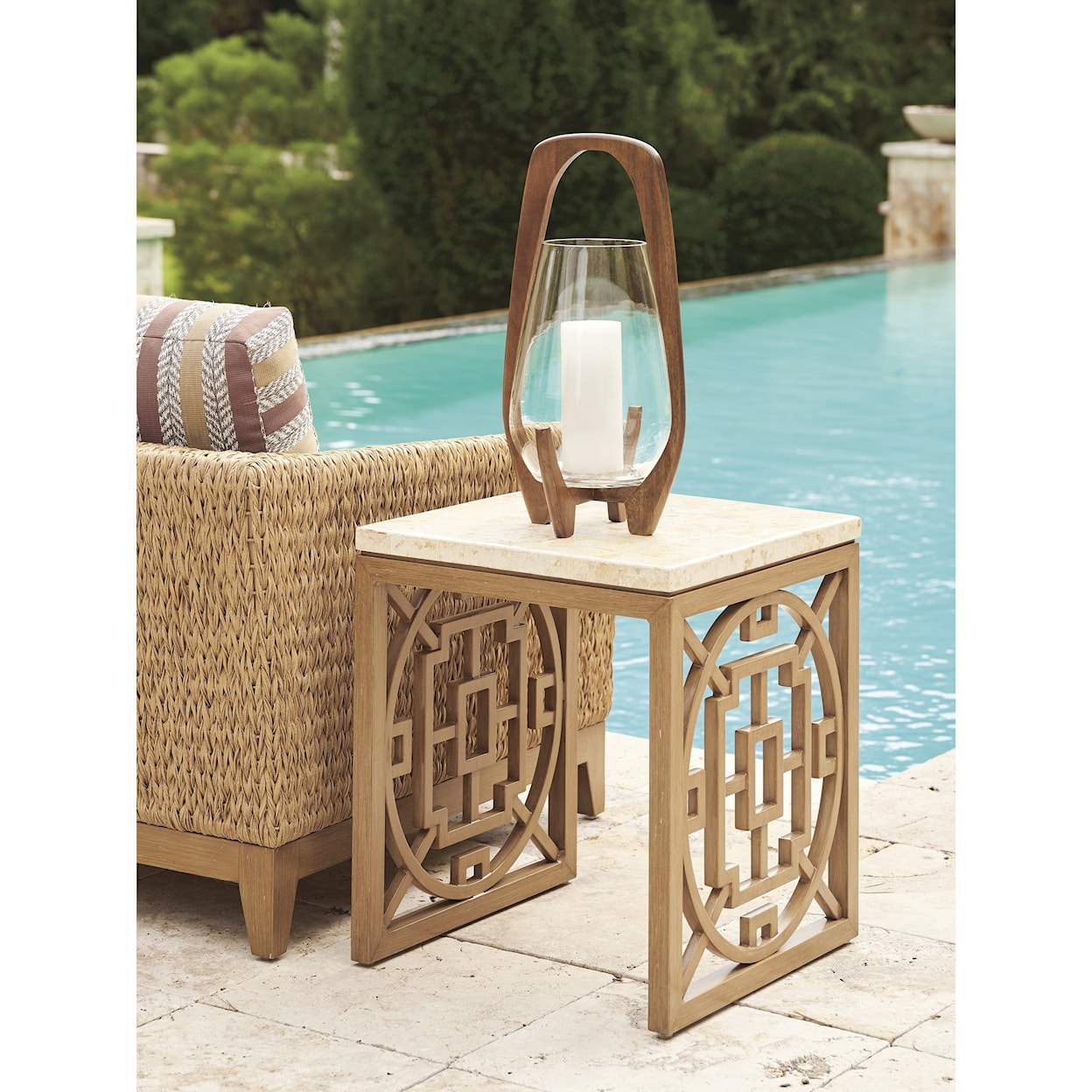 Tommy Bahama Outdoor Living Los Altos Valley View Rectangular End Table