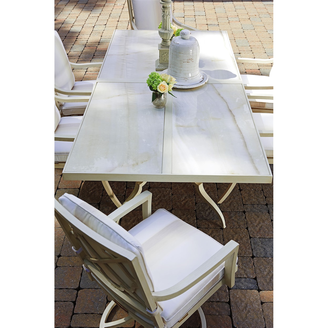 Tommy Bahama Outdoor Living Misty Garden Rectangular Dining Table w/ Porcelain Top