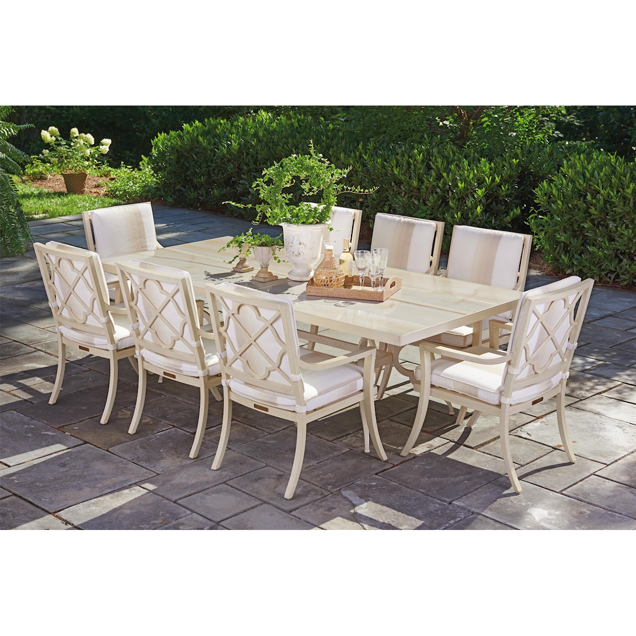 Tommy Bahama Outdoor Living Misty Garden Rectangular Dining Table w/ Porcelain Top