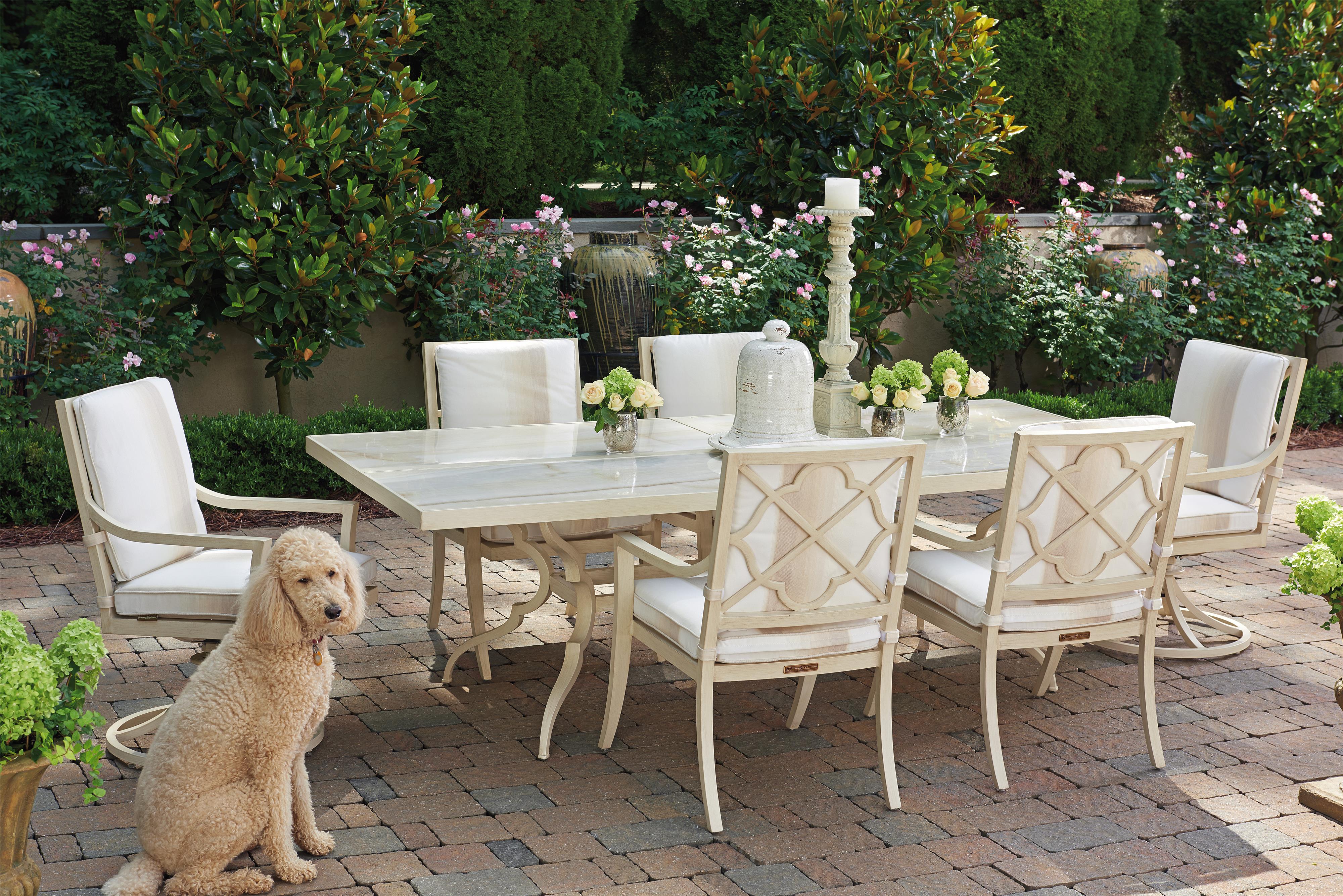 Tommy Bahama Outdoor Living Misty Garden Rectangular Dining Table w/ Porcelain Top