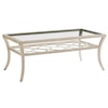 Tommy Bahama Outdoor Living Misty Garden Rectangular Cocktail Table with Inset Glass