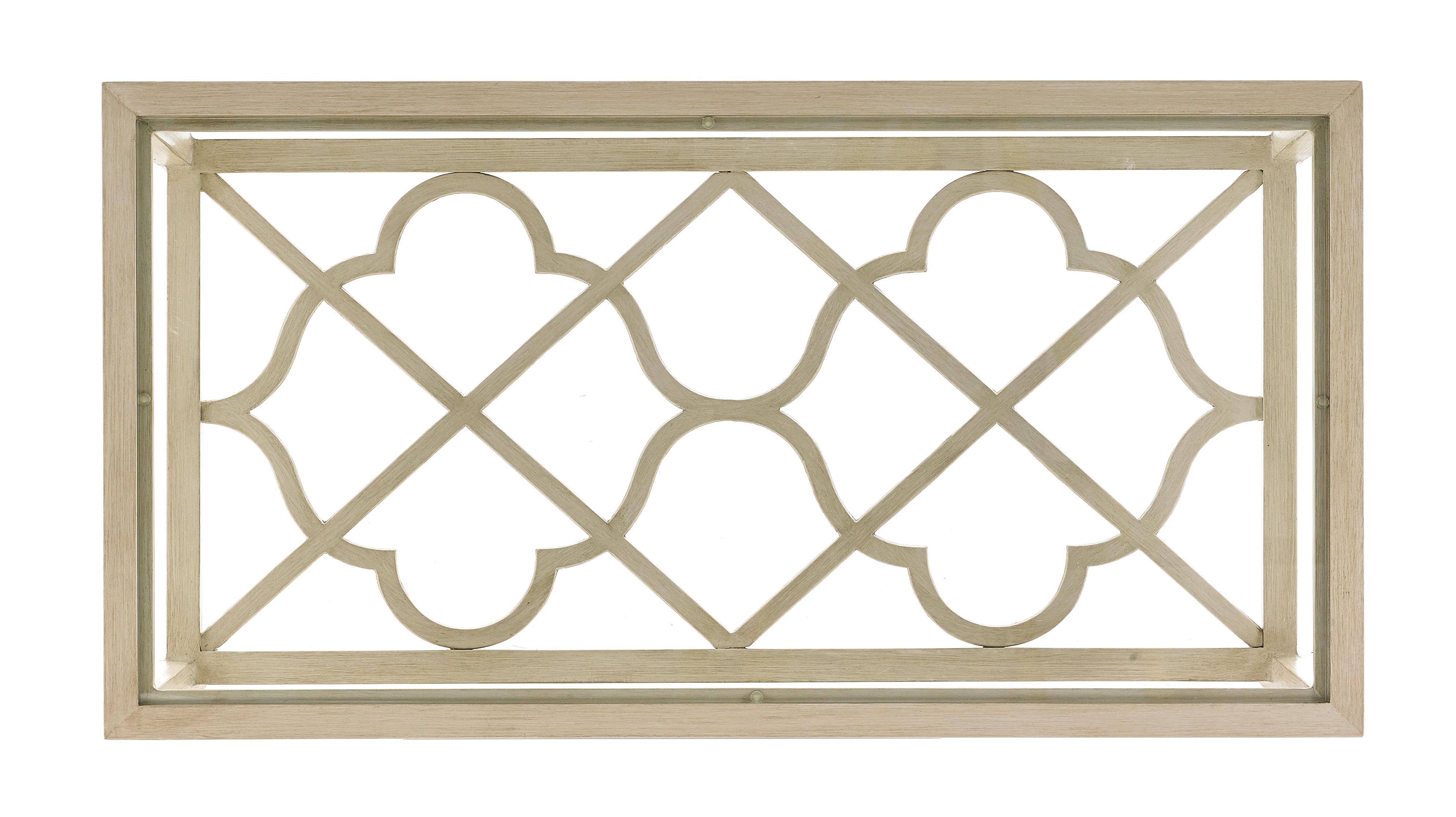 Rectangular Cocktail Table with Inset Glass