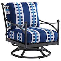 Customizable Aluminum Swivel Lounge Chair with Decorative Ball Finials