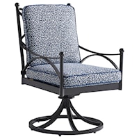 Customizable Outdoor Swivel Rocker Dining Chair