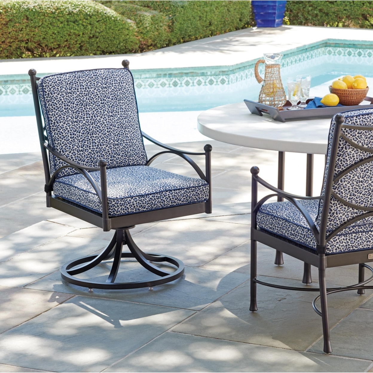 Tommy Bahama Outdoor Living Pavlova Outdoor Swivel Rocker Dining Chair