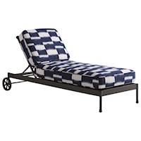 Customizable Outdoor Aluminum Chaise Lounge with Wheels