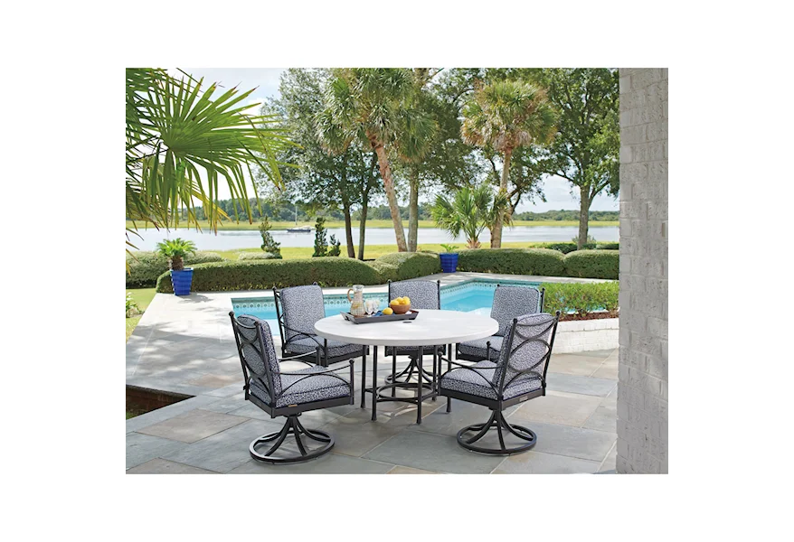 Pavlova 6 Piece Outdoor Table and Chair Set by Tommy Bahama Outdoor Living at Howell Furniture