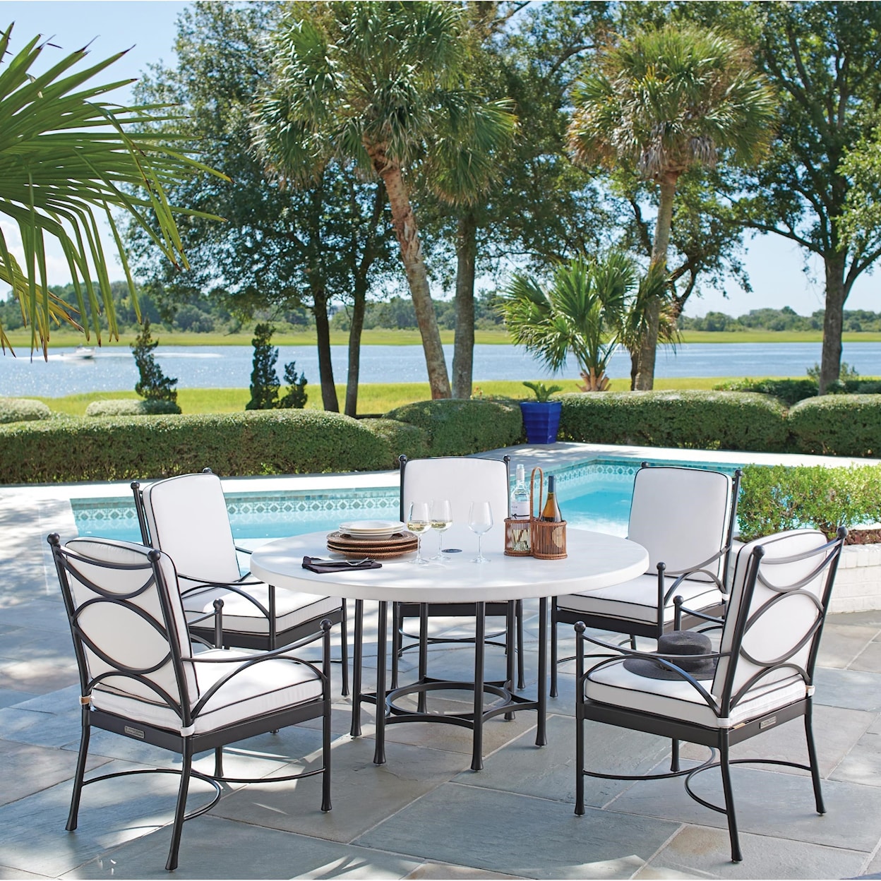 Tommy Bahama Outdoor Living Pavlova 6 Piece Outdoor Table and Chair Set