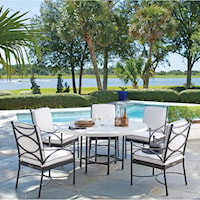 6 Piece Outdoor Round Table and Chair Set