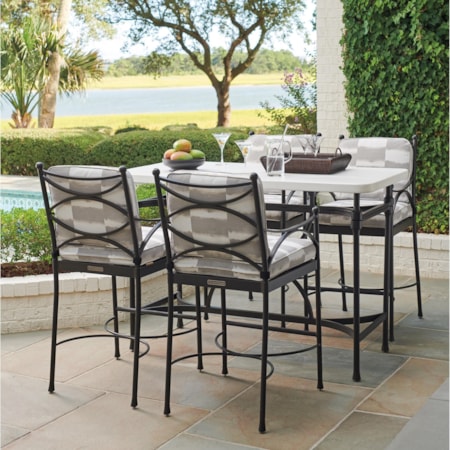 5 Piece Outdoor Hi/Lo Bistro Dining Set