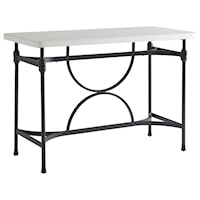 Outdoor Hi/Lo Bistro Table with Limestone-Like Top