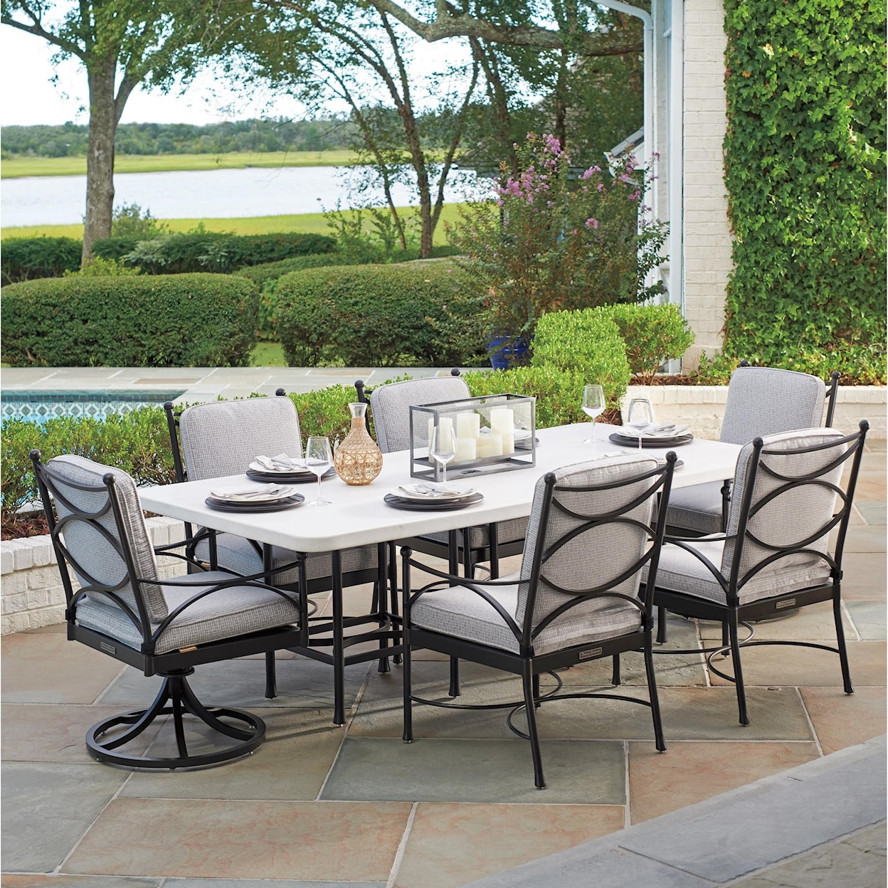 Tommy Bahama Outdoor Living Pavlova 7 Piece Outdoor Dining Set