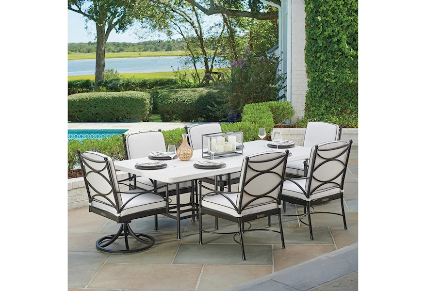 Pavlova 7 Piece Outdoor Dining Set by Tommy Bahama Outdoor Living at Howell Furniture
