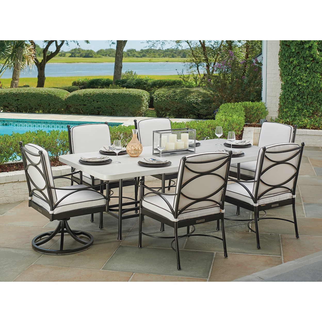Tommy Bahama Outdoor Living Pavlova Outdoor Rectangular Dining Table