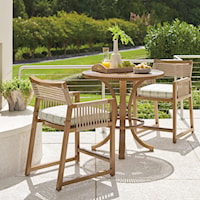 3-Piece Outdoor Bistro Set w/ Counter Stools