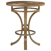 Contemporary Outdoor Adjustable Height Bistro Table