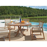 5-Piece Outdoor Dining Set with Round Table