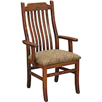 Customizable Solid Wood Arm Chair