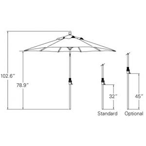 9'Collar Tilt Umbrella
