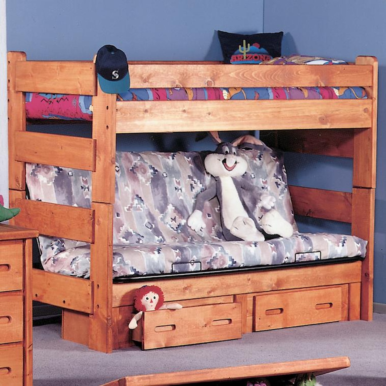 Trendwood Bunkhouse Twin Futon Bunk Bed