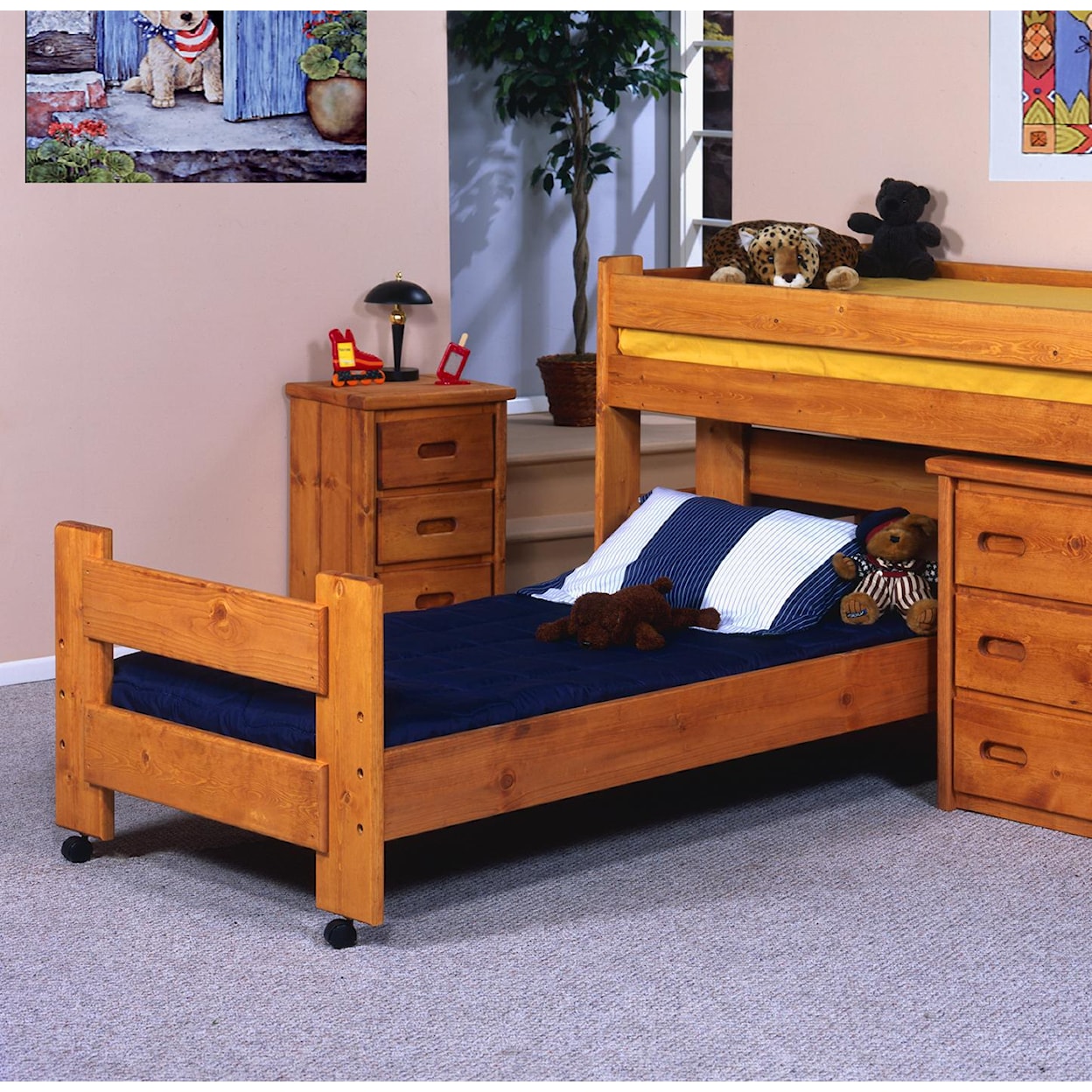 Trendwood Bunkhouse Twin Caster Bed