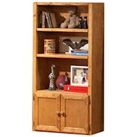 Universal Bookcase with 3 Shelves & 2 Doors