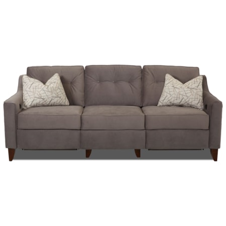 Contemporary High Leg Power Reclining Sofa