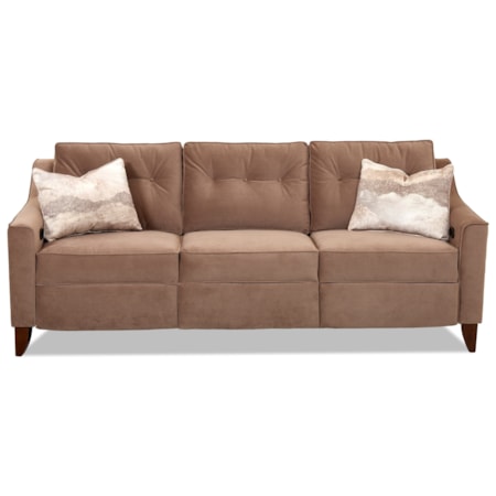 Contemporary High Leg Power Reclining Sofa