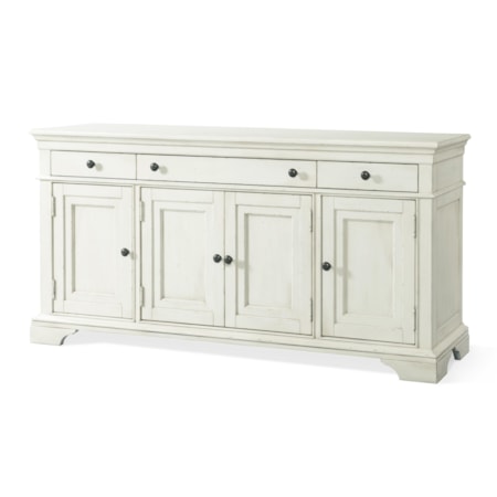 Prizefighter Entertainment Console with Built-in Outlet