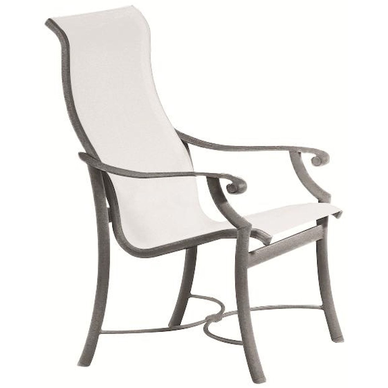 Tropitone Montreux 710101 Outdoor High Back Dining Chair with Scroll ...