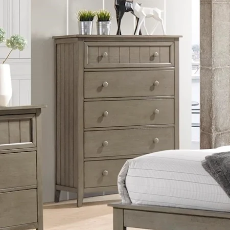 Rustic Chest of Drawers with Plank Panels