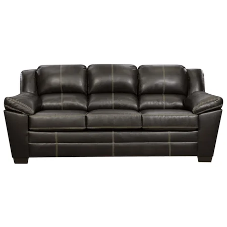 Bonded Leather Sofa for Casual Living Rooms and Family Rooms