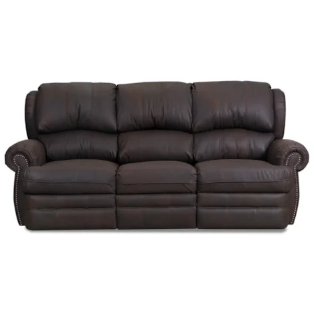 Transitional Power Reclining Sofa with USB Port