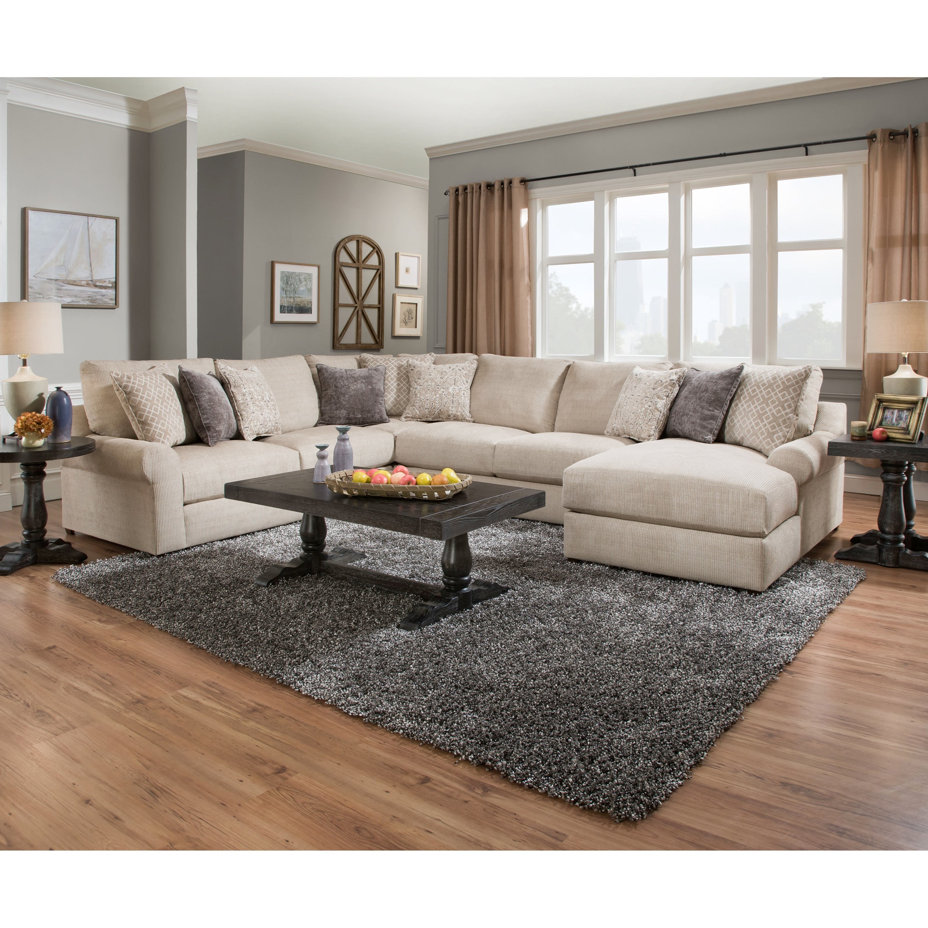 Simmons Sectional Sofa With Chaise Marvelous House