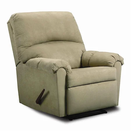 Three Way Recliner with Plush Rolled Arms
