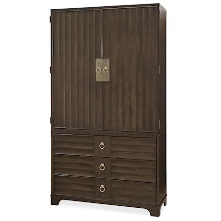Bunching Media Armoire with 5 Drawers