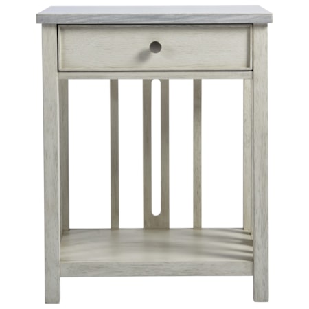 Bedside Table with Stone Top