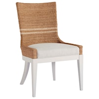 Coastal Siesta Key Dining Chair with Woven Abaca Back (Min Qty: 2/Order)