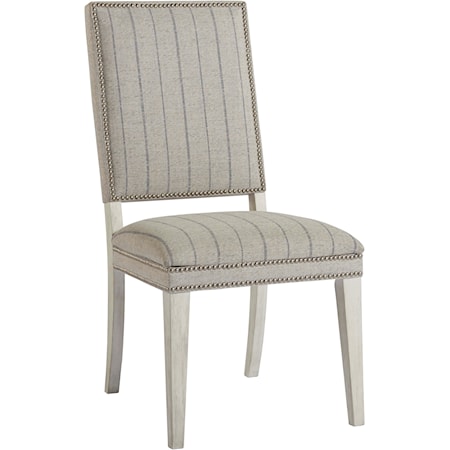 Coastal Dining Chair with Nail Head Trim