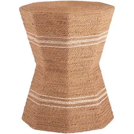 Coastal Side Table in Wrapped Abaca