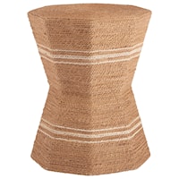Coastal Side Table in Wrapped Abaca