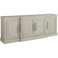 Contemporary Entertainment Console with Glass or Wood Doors